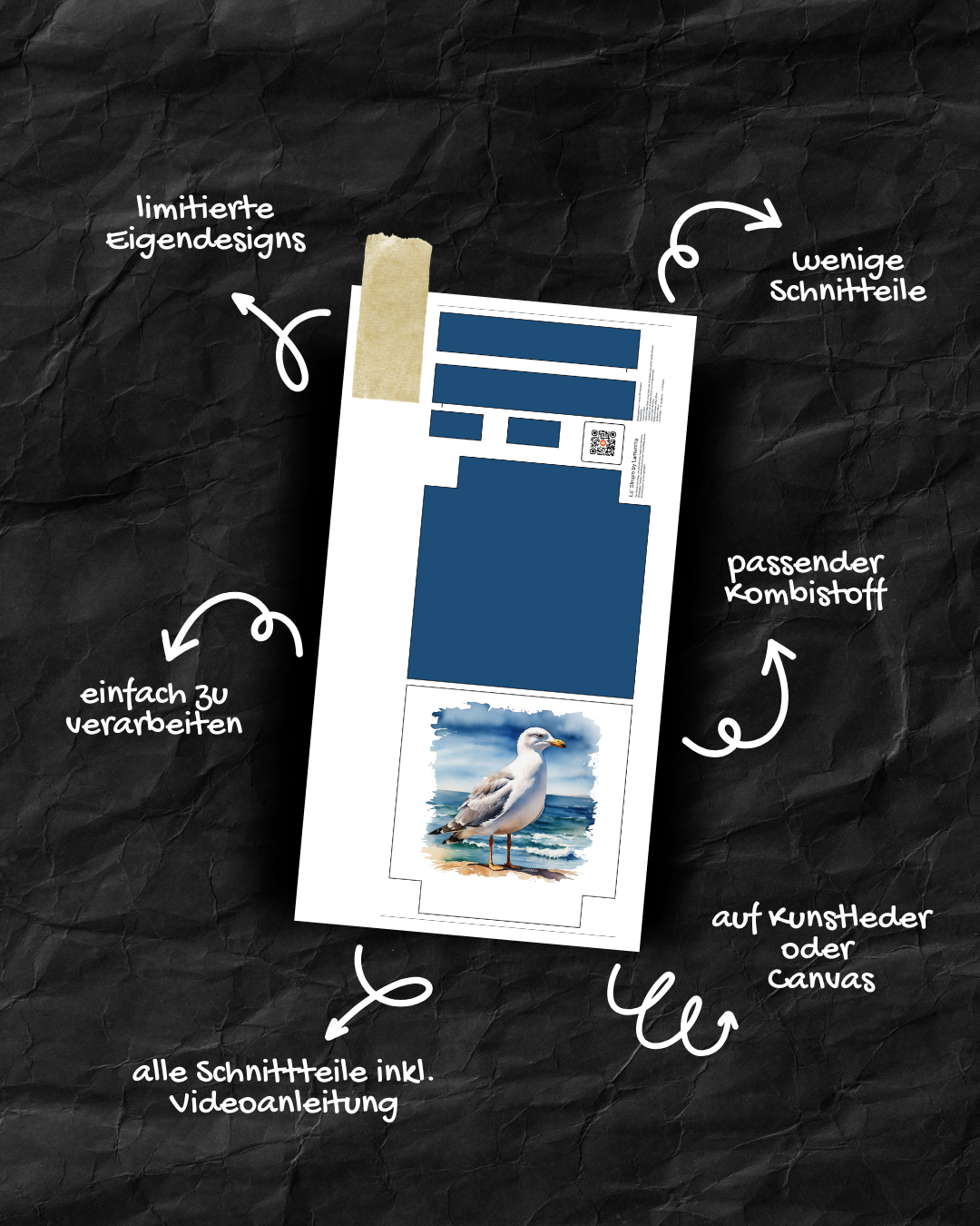 La'Simple Taschenschnittmuste das Möwe