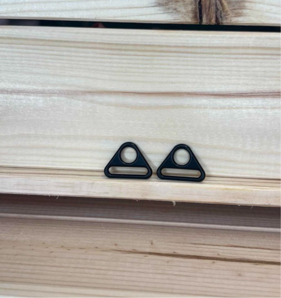 D-Ring mit Steg Schwarz 25mm/31mm
