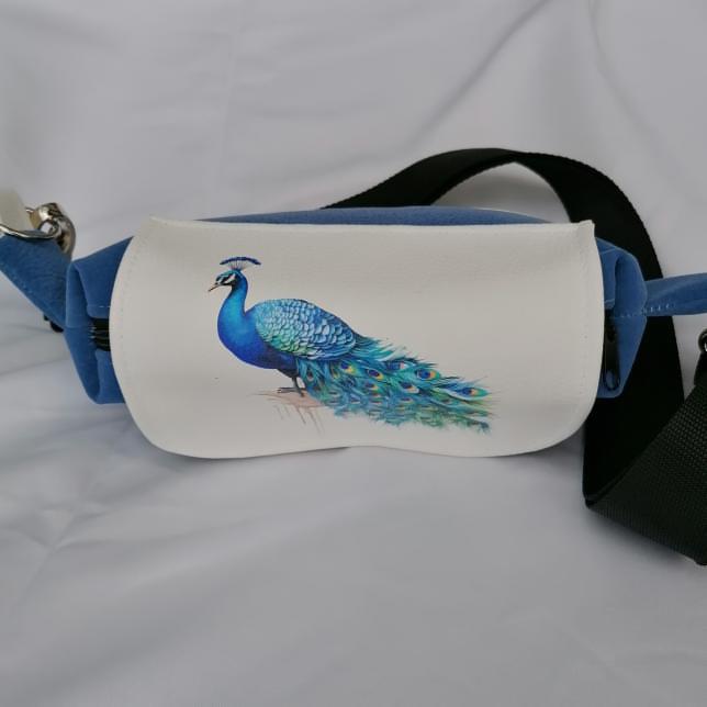 Kunstleder Pfau by Lamanina