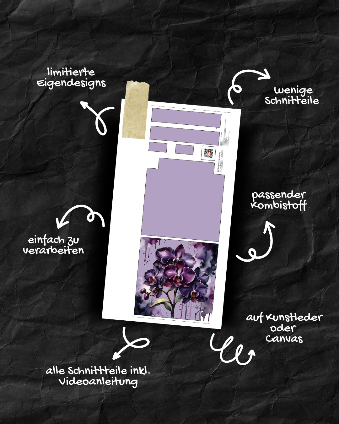 La'Simple Taschenschnittmuste die Orchide