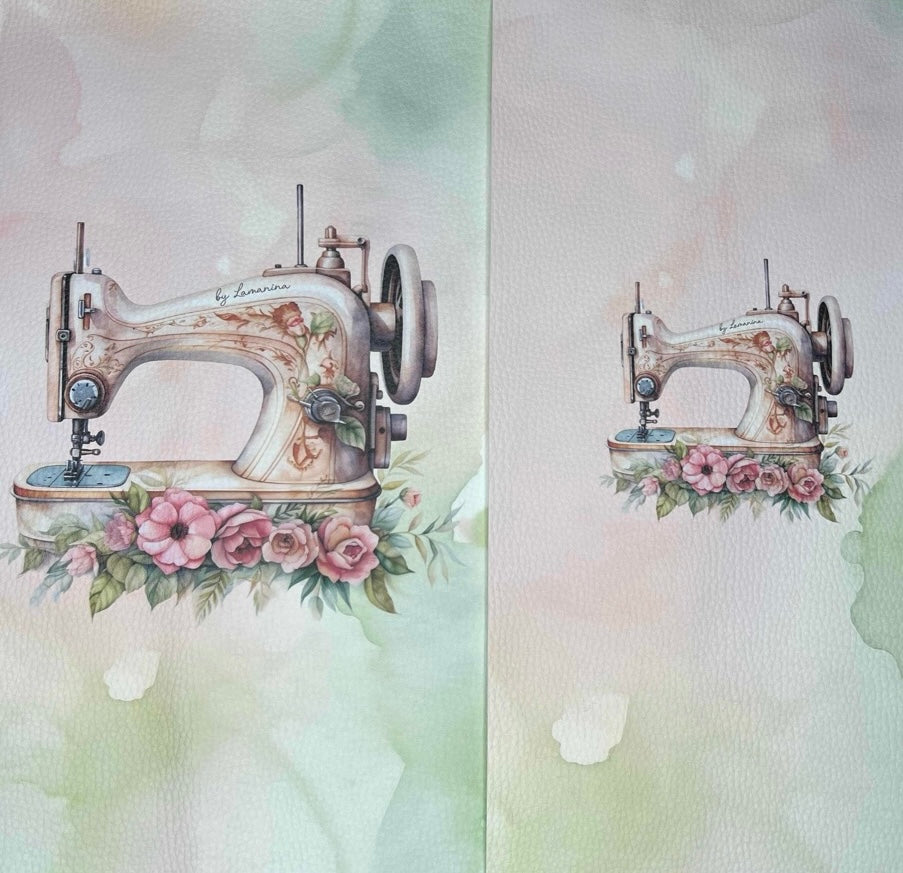 Kunstleder Nähmaschine Grün by Lamanina