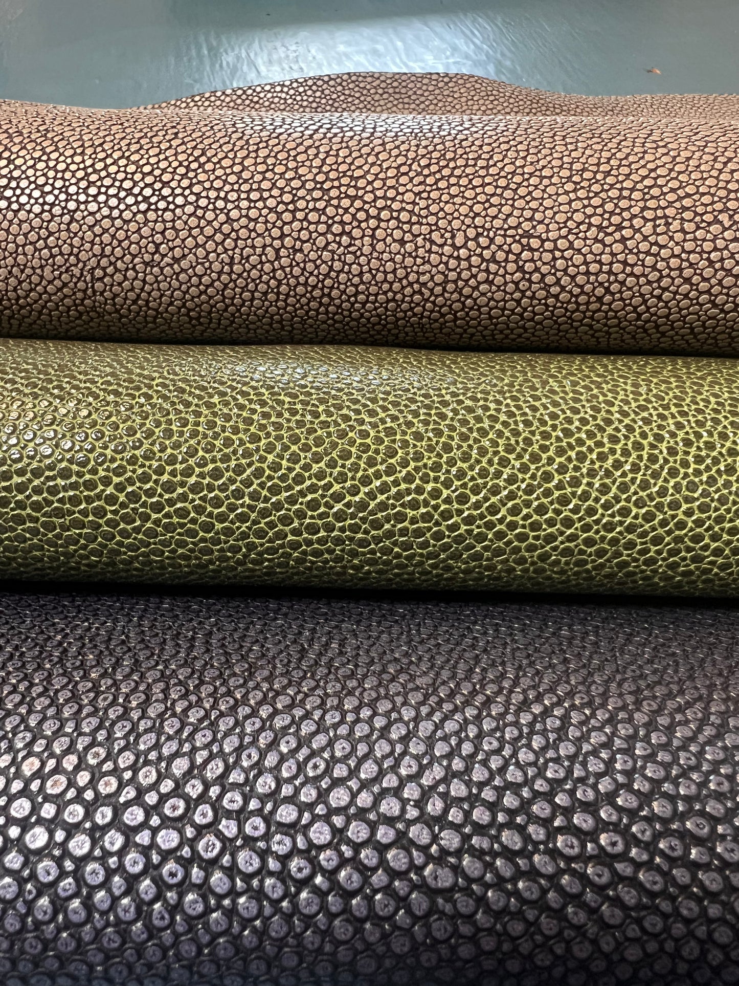 Kunstleder Schlange Beige