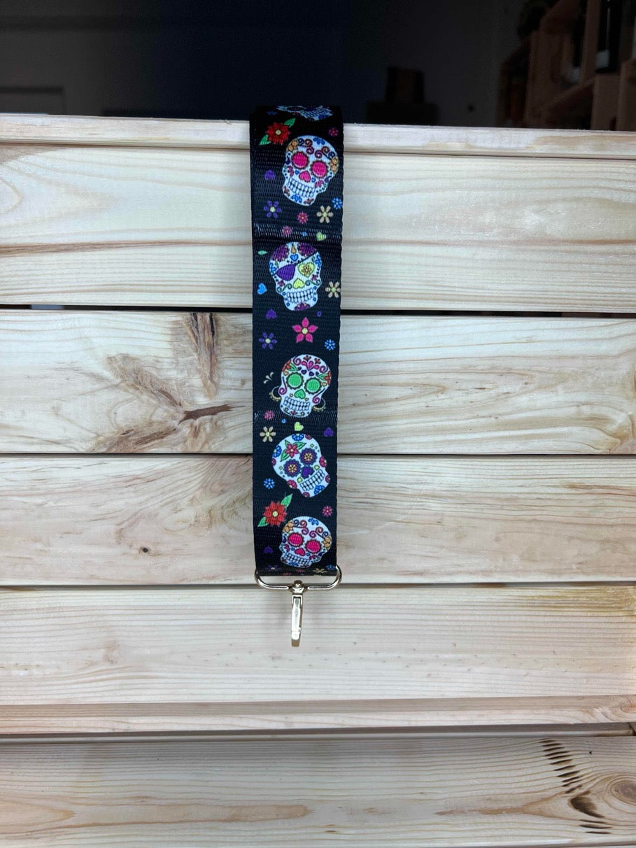 Taschengurt Schwarz mit bunten Motiven