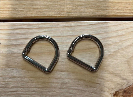D-Ring mit Öffnung Silber 25mm