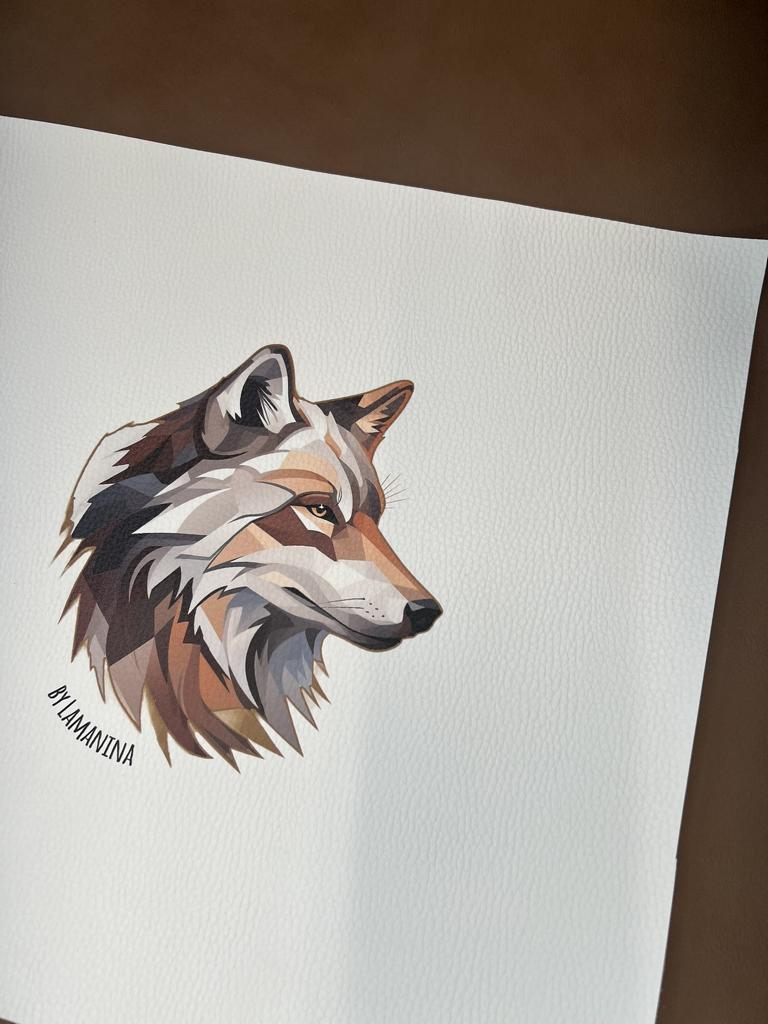Kunstleder Wolf by Lamanina