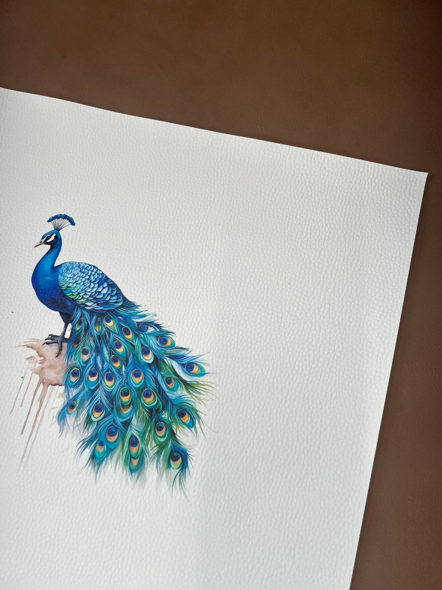 Kunstleder Pfau by Lamanina