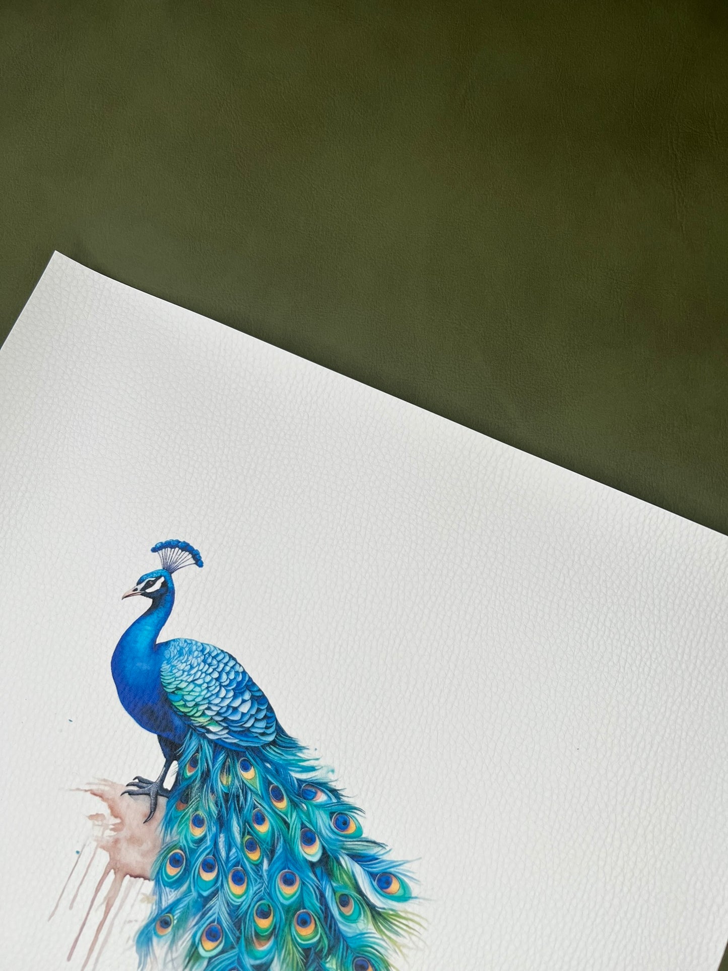 Kunstleder Pfau by Lamanina