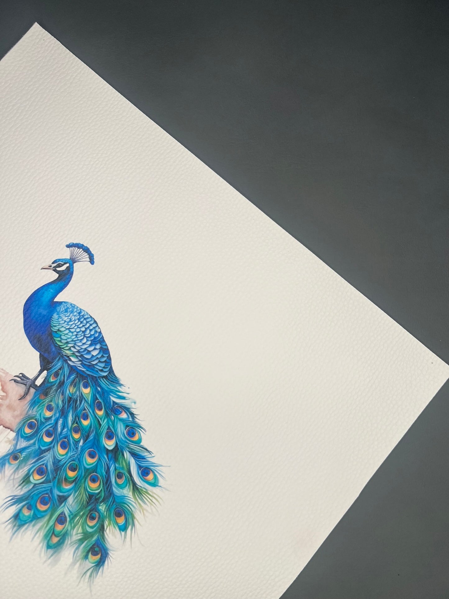 Kunstleder Pfau by Lamanina
