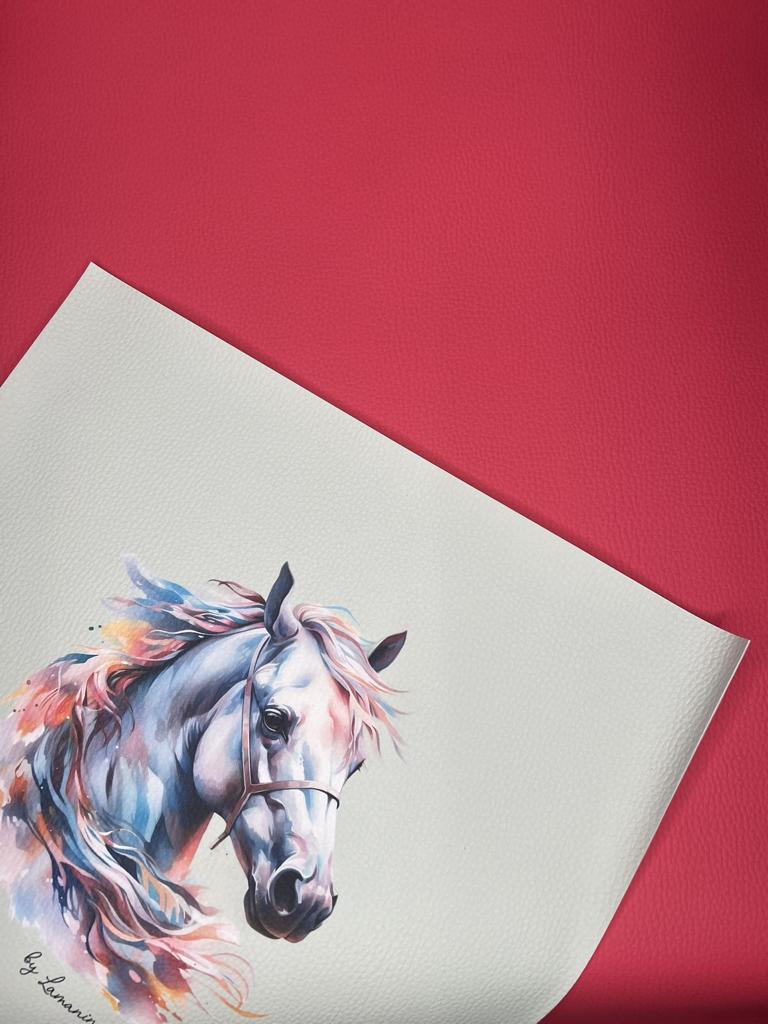 Kunstleder Pferd Weiß by Lamanina