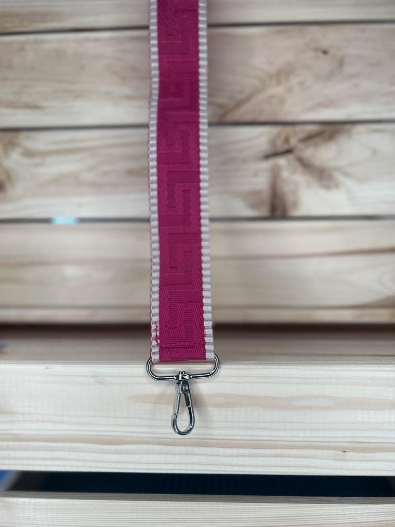 Taschengurt Rosa mit Beige