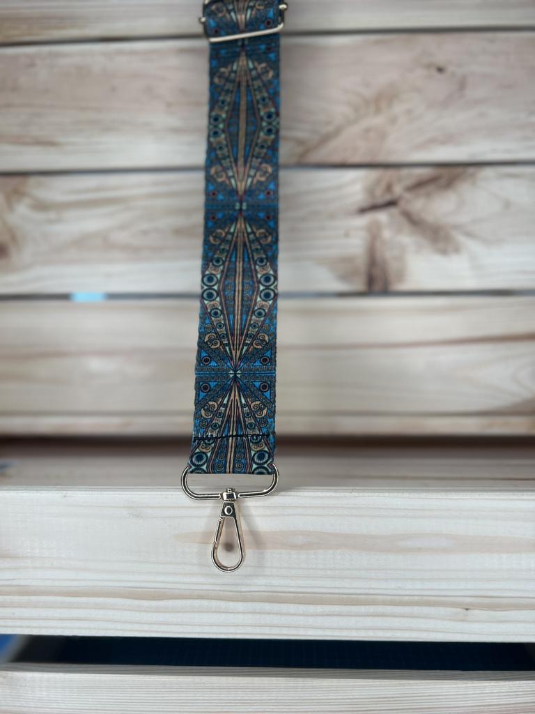 Taschengurt Dunkelblau mit Muster