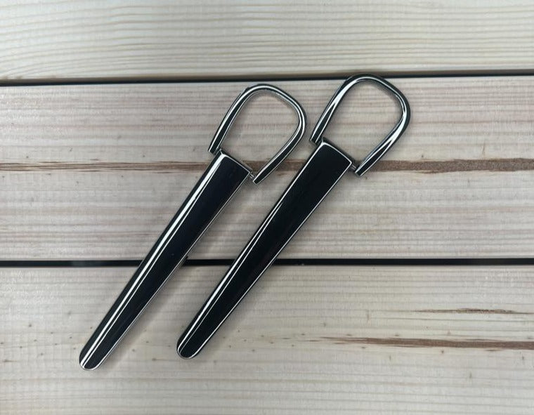 Riemenhalter SET Silber mit Steg