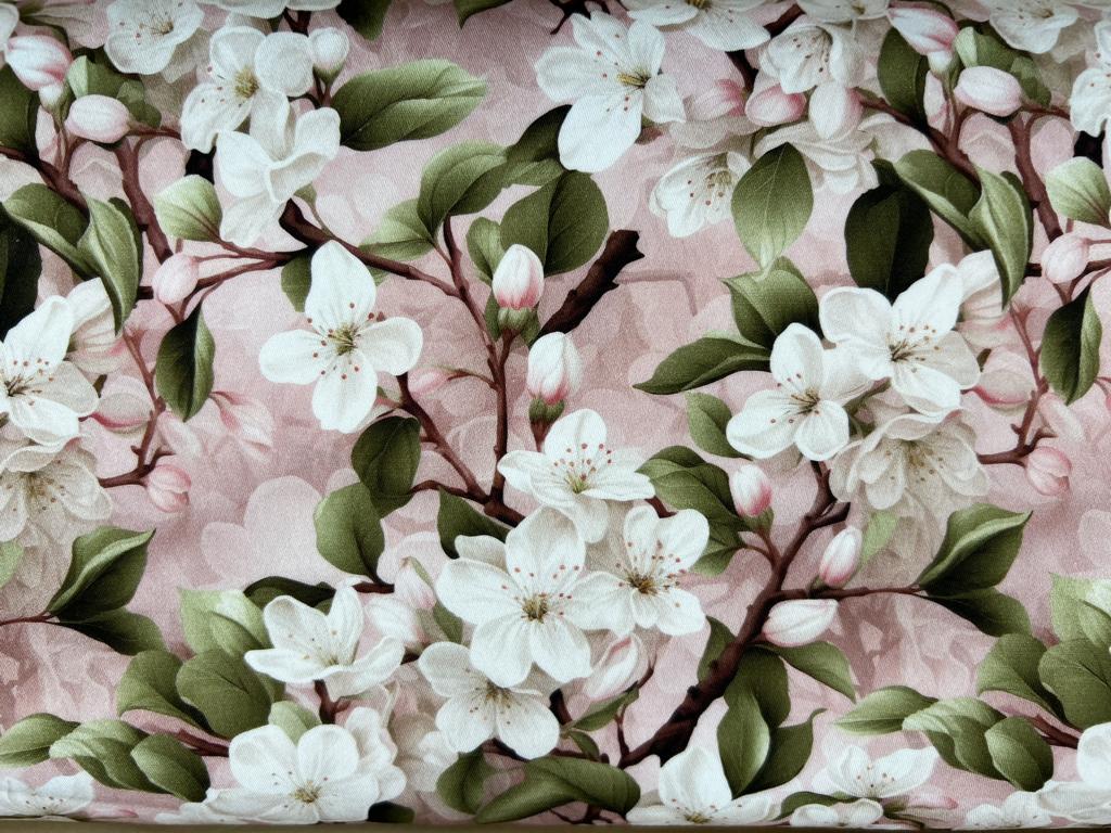 Baumwolle Rosa mit Blumen