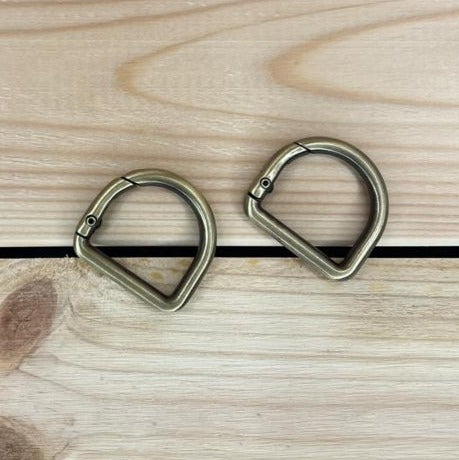 D-Ring mit Öffnung Messing 25mm