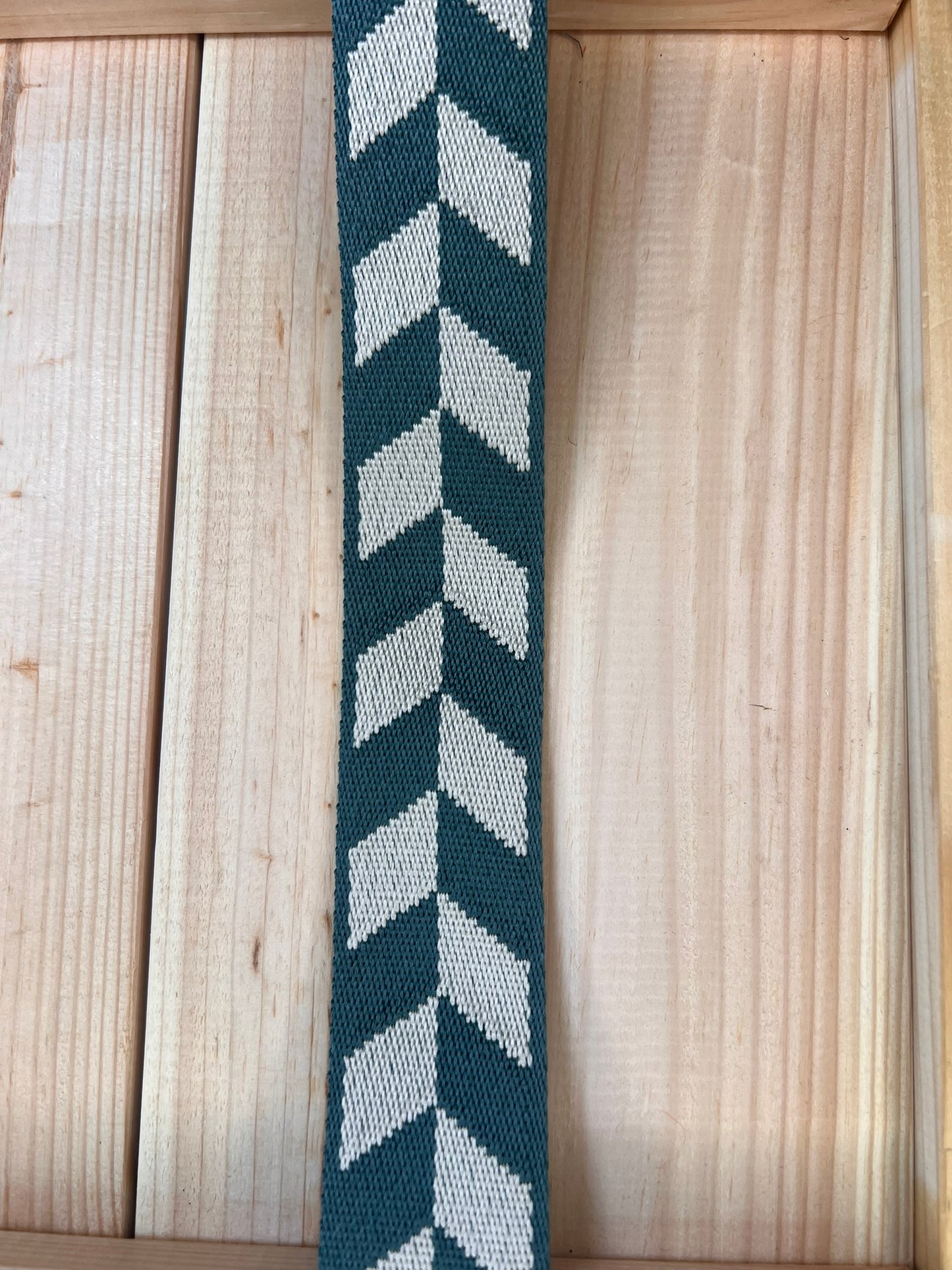 Gurtband Grün/Natur 38mm breit
