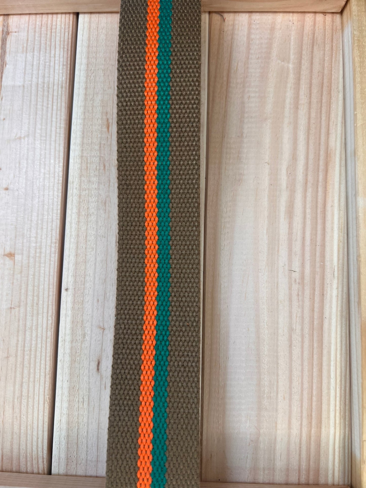 Gurtband Braun/Orange/Grün 38mm breit