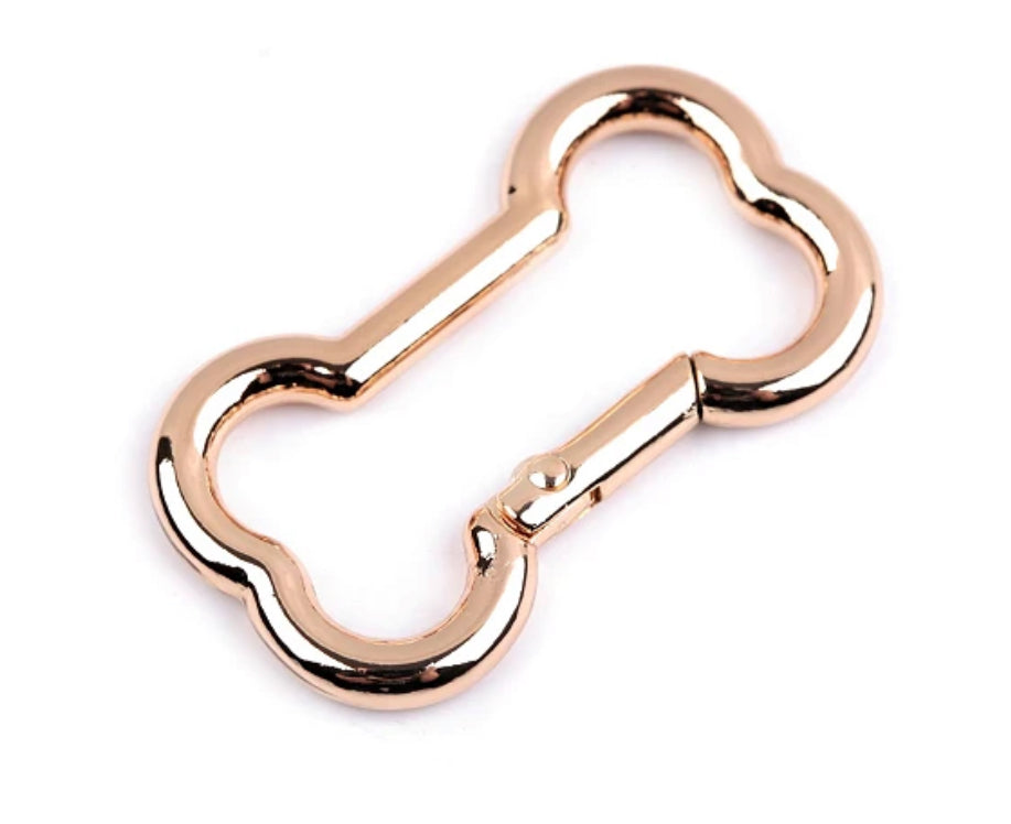 Knochen Karabiner Gold/Silber