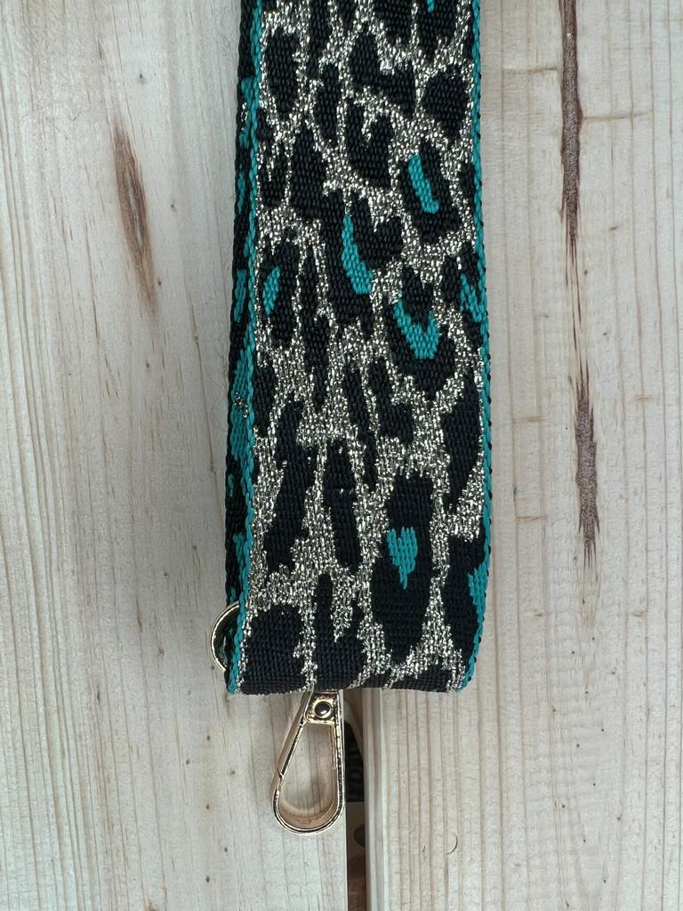 Taschengurt Gold/Türkis/Schwarz