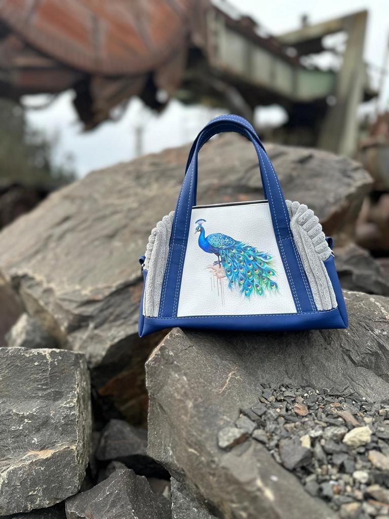 Kunstleder Pfau by Lamanina