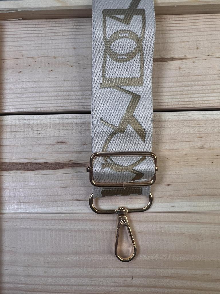 Taschengurt Beige/Gold