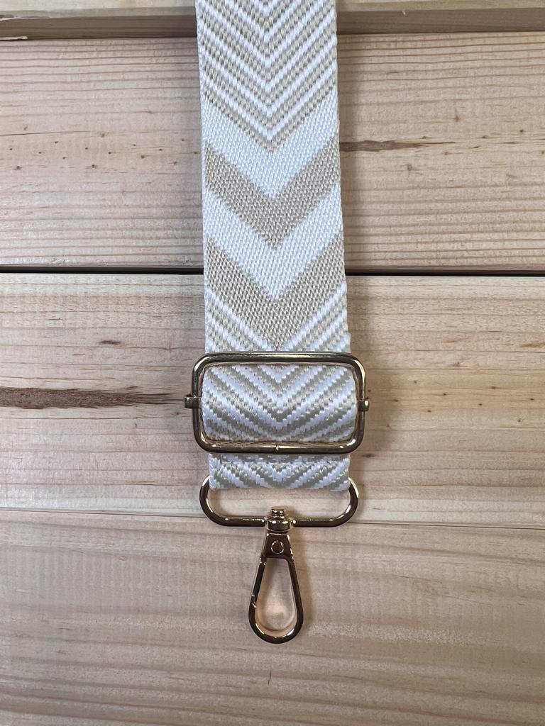 Taschengurt Beige/Weiß
