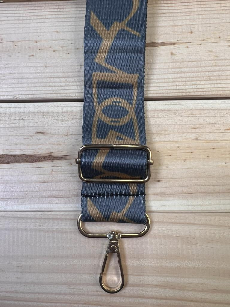 Taschengurt Blau/Gold