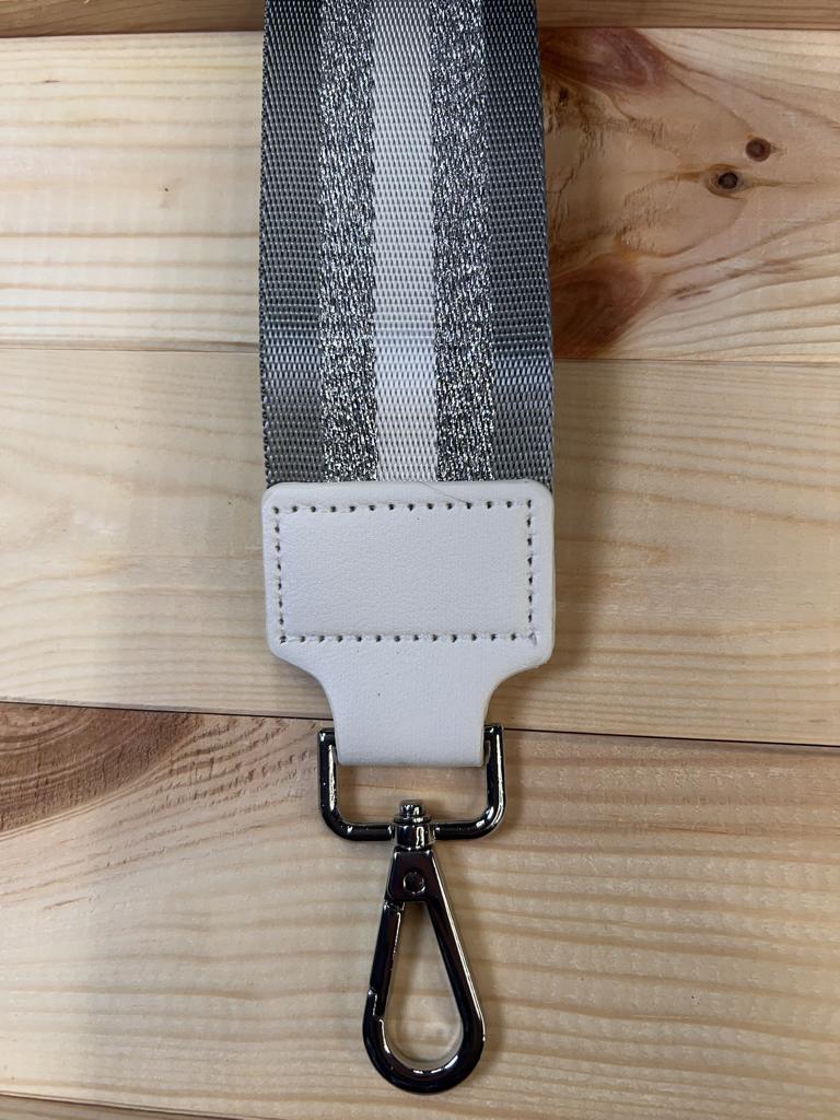 Taschengurt Grau/Weiß/Silber