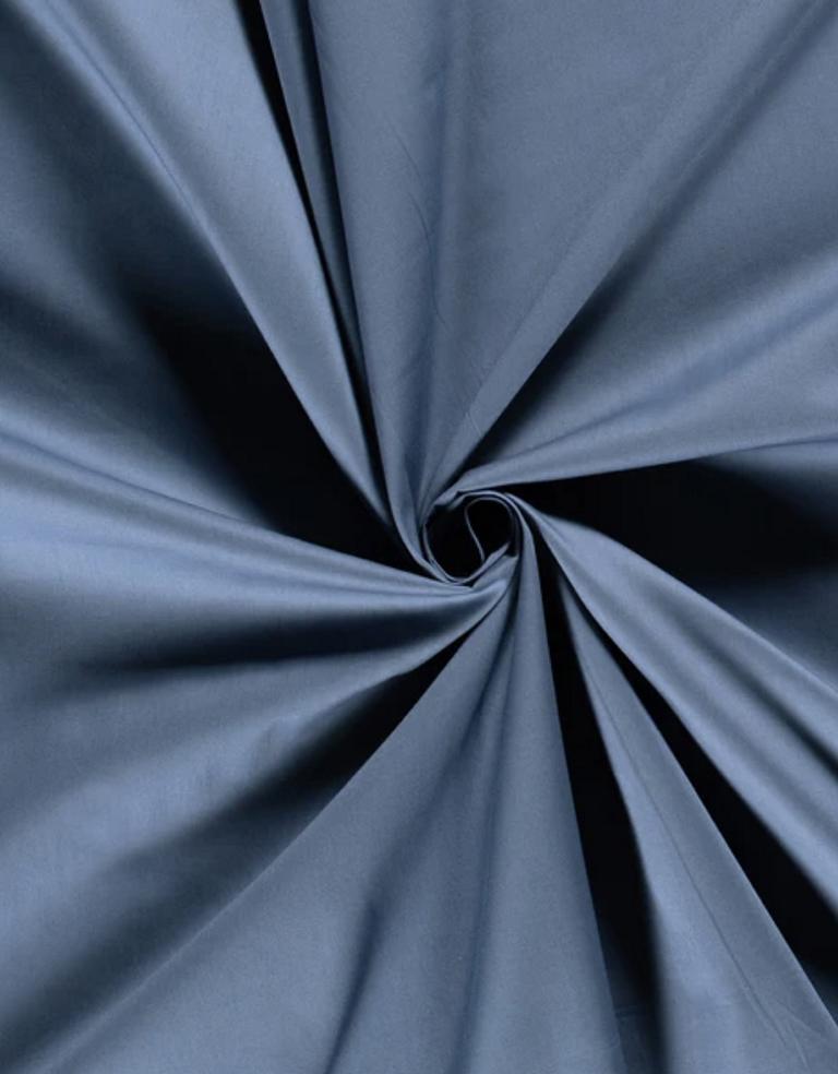 Baumwolle Popeline Taubenblau