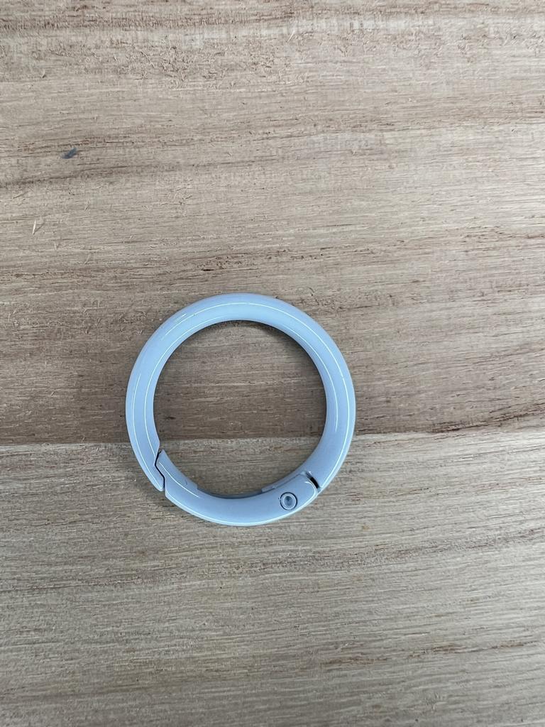 Runder Karabiner Rosa/Schwarz/Blau