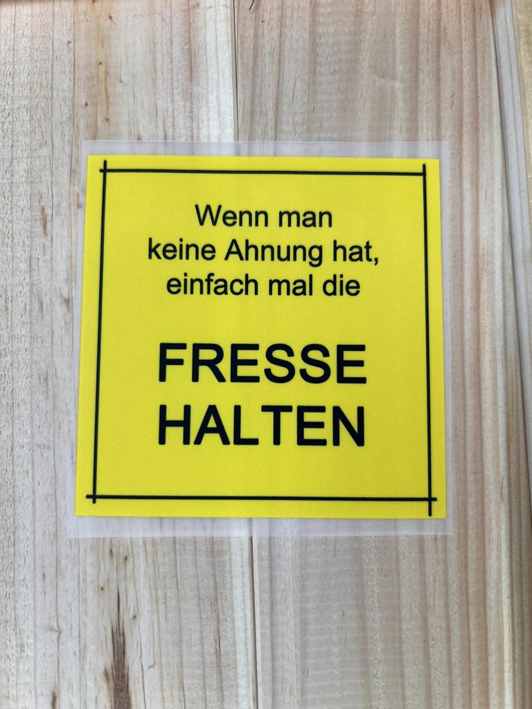 Bügelbild Spruch