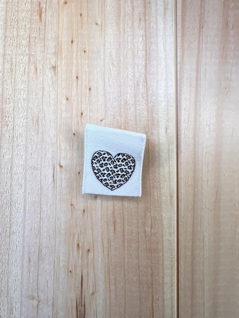 Label Baumwolle Leo Herz