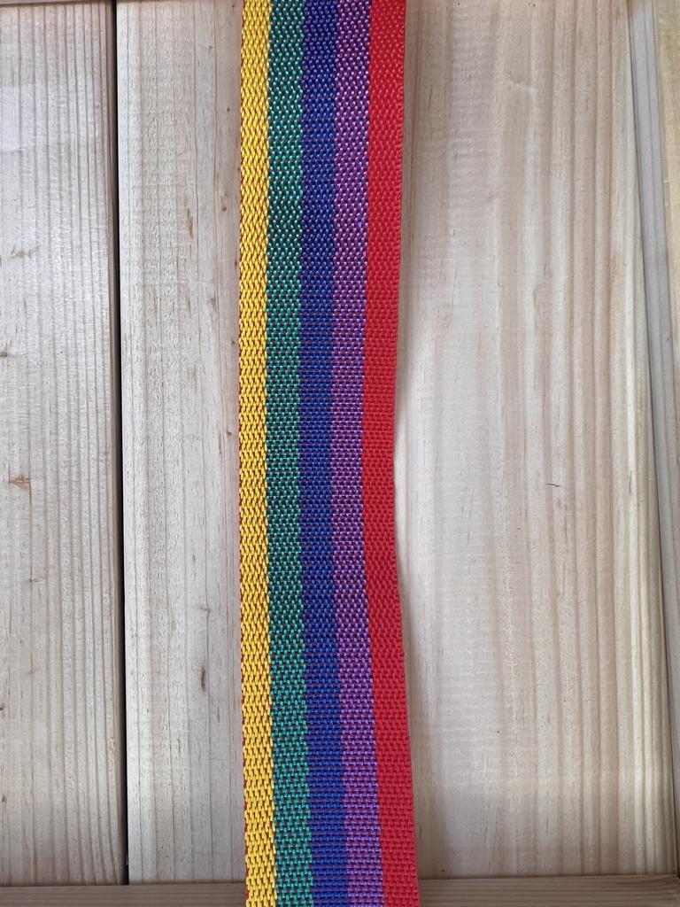 Gurtband Regenbogen 40mm breit