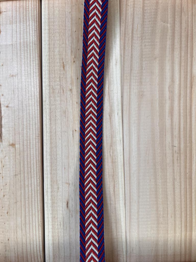 Gurtband Rot Blau Beige 20mm breit