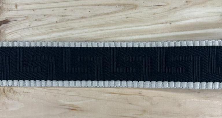 Gurtband Schwarz/Beige 38mm breit
