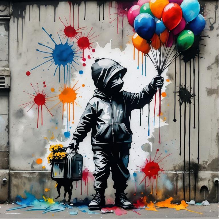 Canvas Kind mit Luftballon