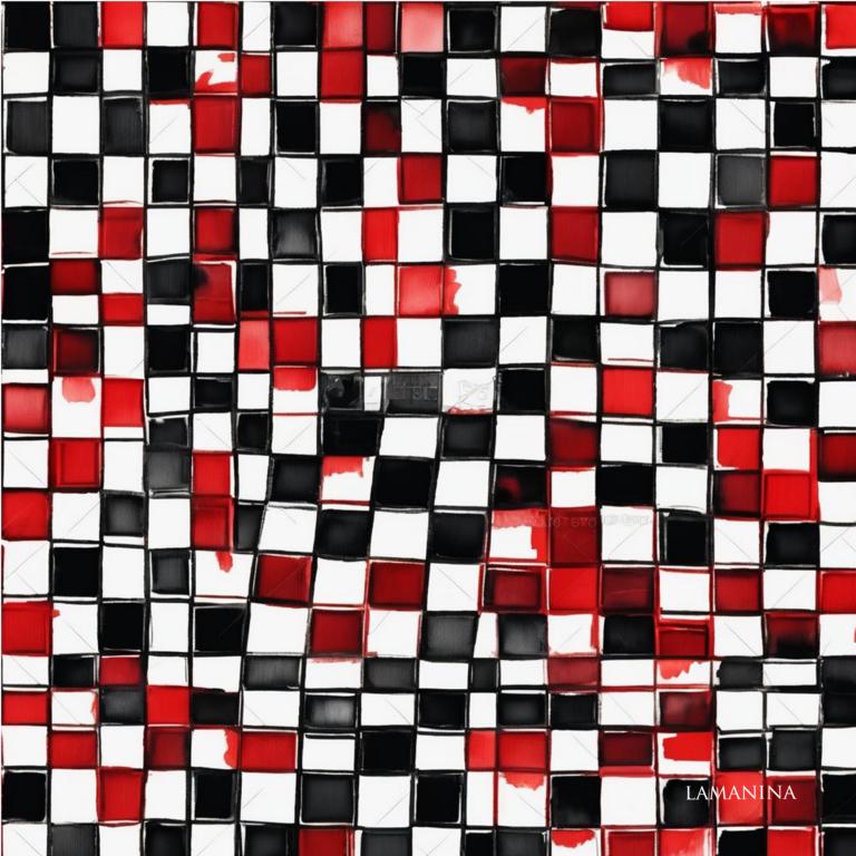 Kunstleder Karo Rot
