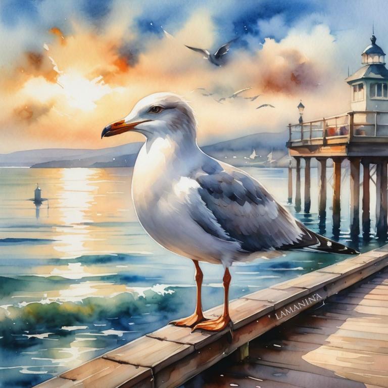 Canvas Möwe by Lamanina