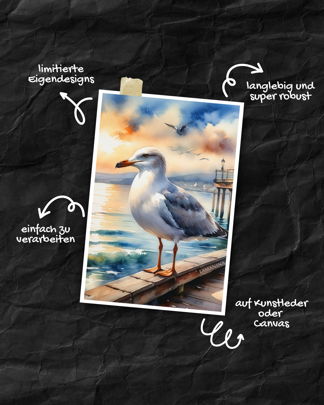 Kunstleder Möwe