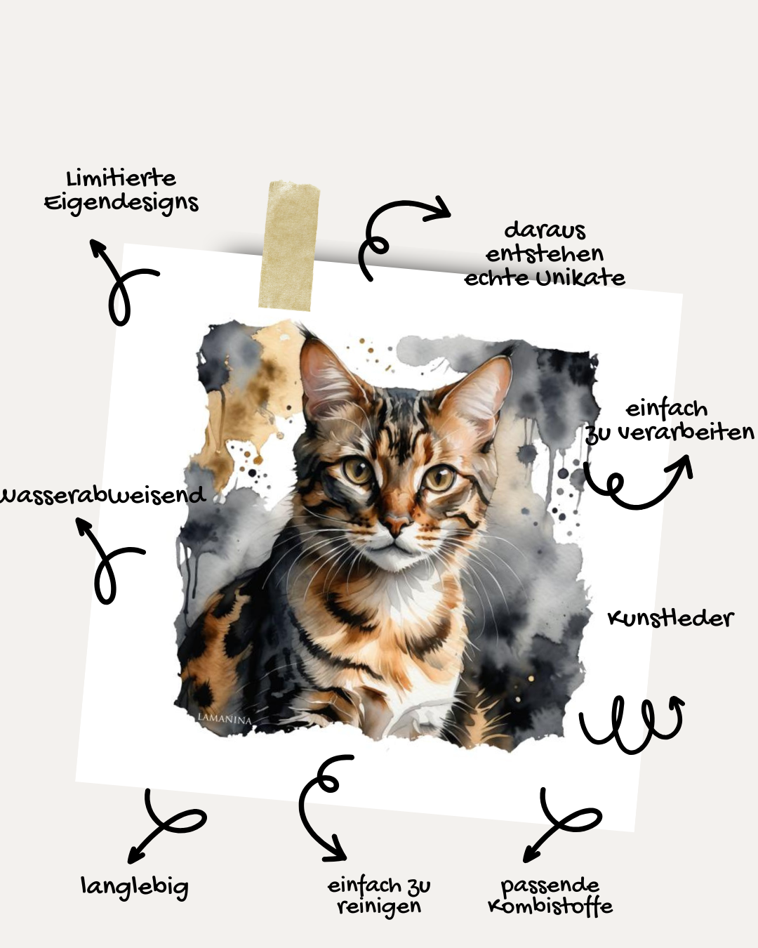 Kunstleder Katze III