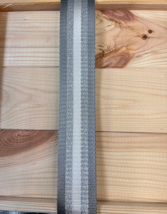 Gurtband Grau/Silber/Weiß 38mm breit