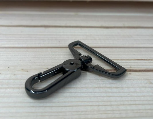 Karabiner Schwarz Glänzend 40mm