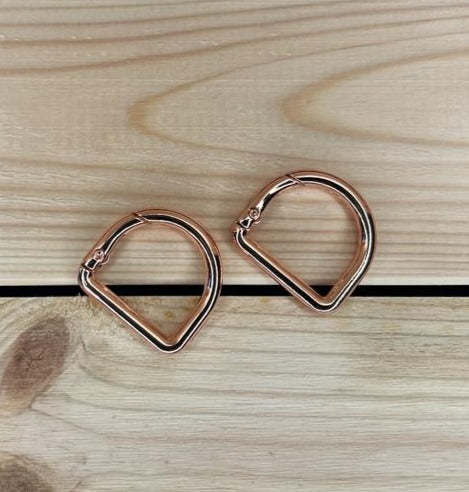 D-Ring mit Öffnung Rose 25mm
