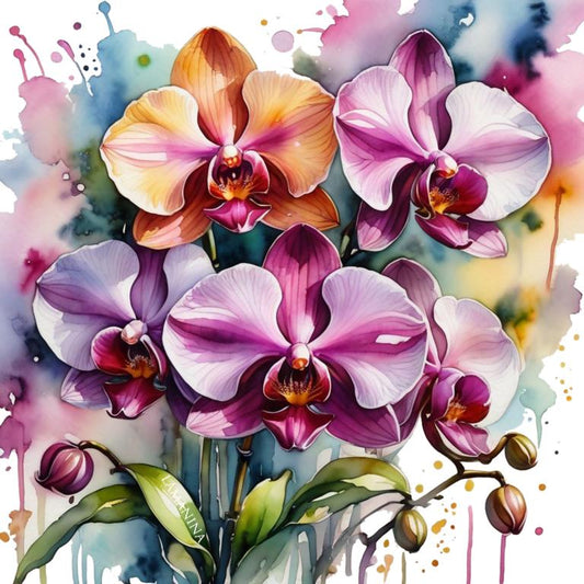 Bügelbild Orchidee