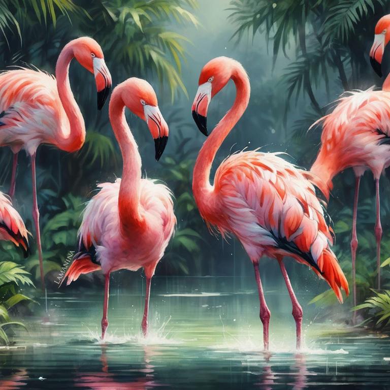 Flamingo by Lamanina Kunstleder