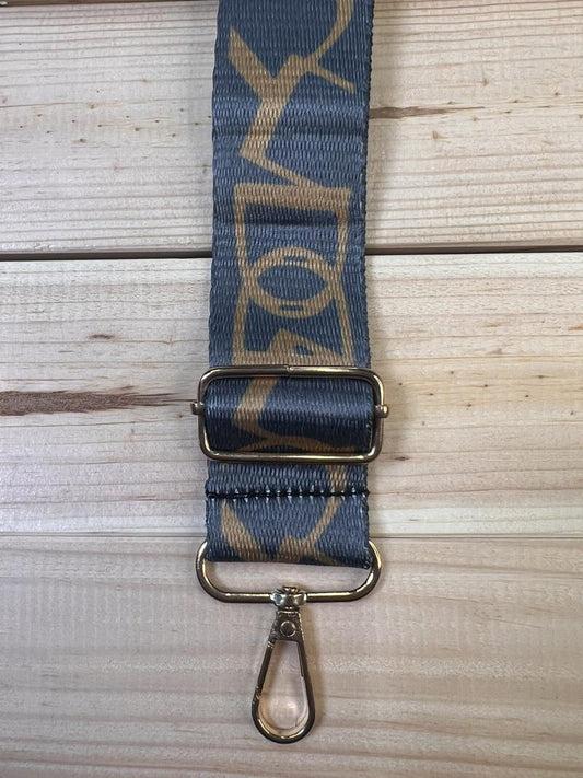 Taschengurt Blau/Gold