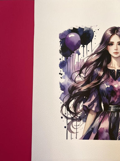 Manga Lila Kunststyle by Lamanina Kunstleder