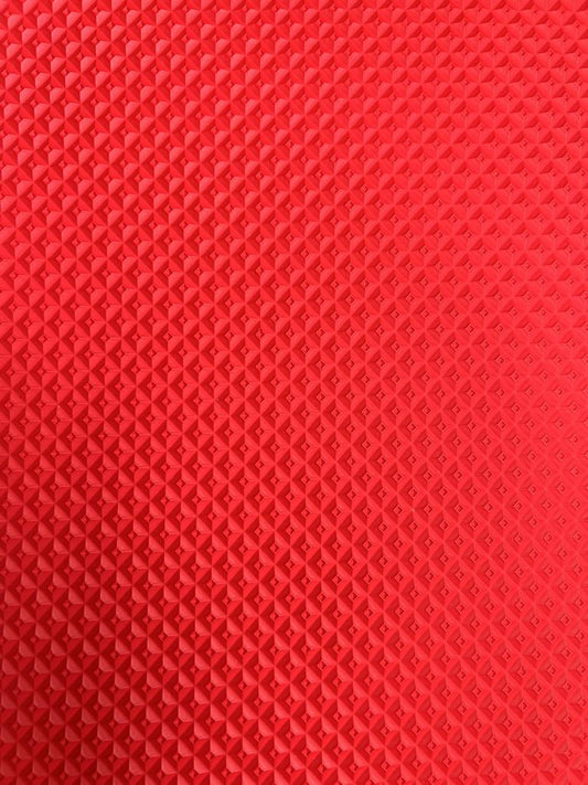 Kunstleder Rot 3D Waffeln