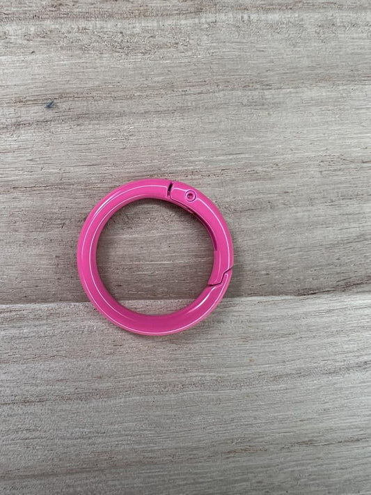 Runder Karabiner Rosa/Schwarz/Blau