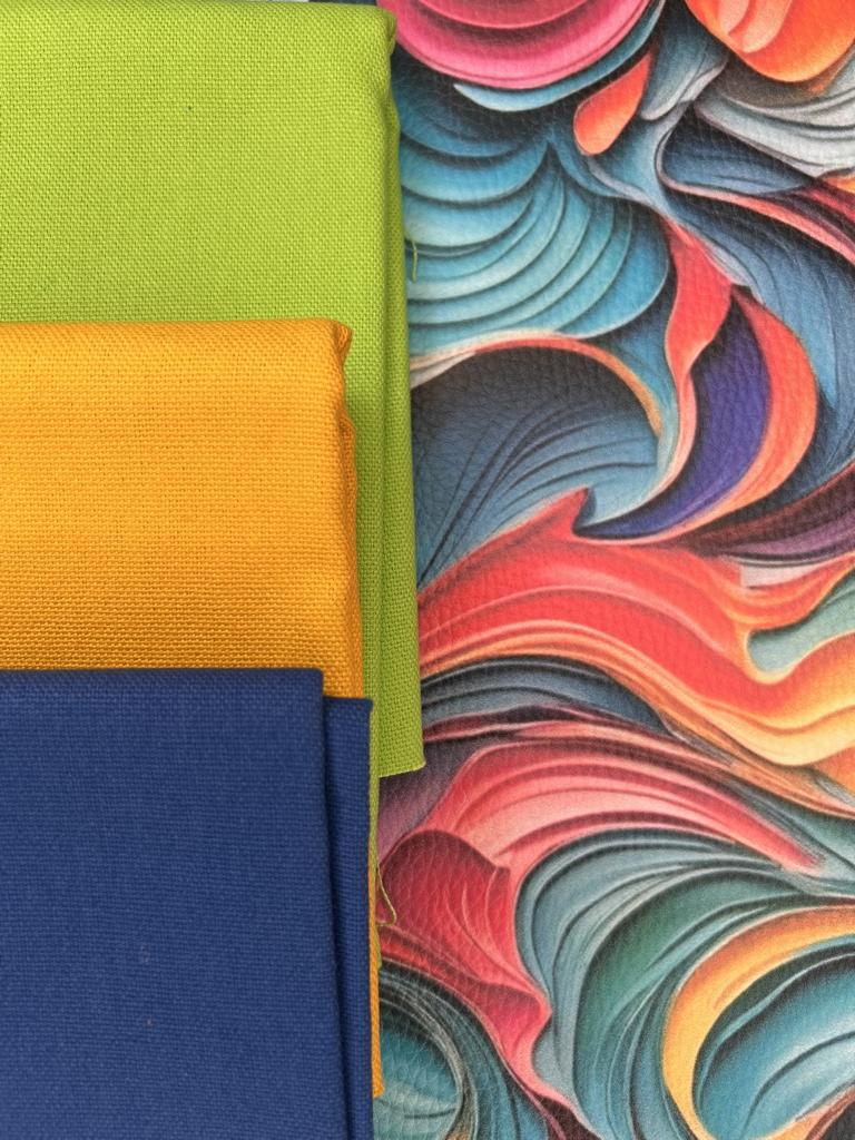 Canvas Wellen Bunt