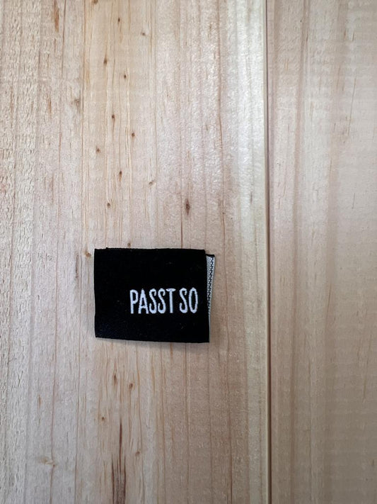 Label Baumwolle Passt so